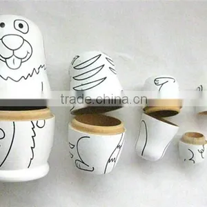 Kids Funny Wooden Nesting Doll Diy Toy thumbnail-2
