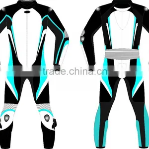 Motorbike Leather Suit/With Your Logos, Graphic Designing Leather Suits thumbnail-1