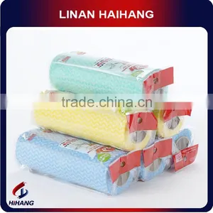 China Multi-purpose Meshed Wave Roll Household Polyester Cleaning Cloth thumbnail-1