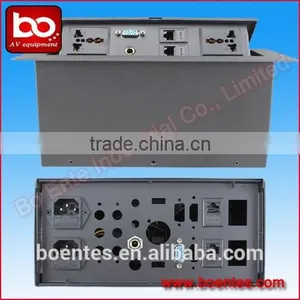 Desktop Pop up Connectors With 2 Power+VGA+3.5 Audio Jack for Meeting Table thumbnail-1