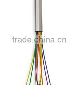 Food Grade Colorful Silicone Egg Whisk With Stainless Steel Handle thumbnail-1