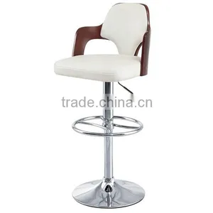 Promotional Durable PU Leather Upholstered Restaurant Chair/ High Quality Plywood Bar Chair/ Woodend Chair thumbnail-1
