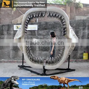 MY DINO-O07 Museum Replica Life Size Marine Animal Skeleton Megalodon Jaws Fossil thumbnail-6