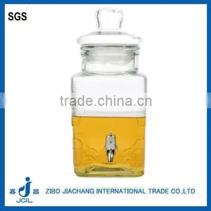5L Glass Jar Wholesale Glass Beverage Dispenser Jar PJ06 thumbnail-1