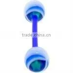 Fashion Acrylic With Beautiful Flower Barbell Body Piercing Tongue Jewelry thumbnail-1