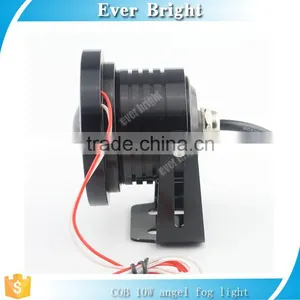 High Power 2.5" 3" 3.5" Cob 10W Projector Universal LED Fog Light w/ Blue COB Halo Angel Eye Rings thumbnail-3