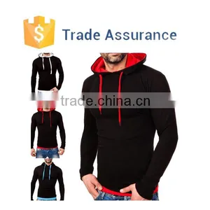 Custom Men Pullover Hoody Hoody Sweat Jacket Long Sleeve New thumbnail-1