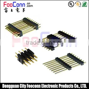 2.54mm Pin Header Dual Row Plastic Height 4.3mm PBT Connector thumbnail-1