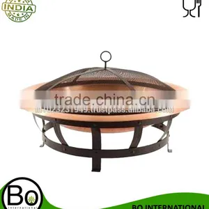 Stainless Steel Portable Fire Pit With Black/Copper Finish thumbnail-1