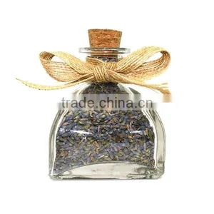 Spices in Cute Creative Square 100ml Glass Jar With Cork and Bow Perfect for Spice Shops and Spice Gift Distributors and Amazon thumbnail-3