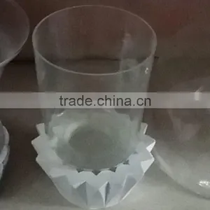 Natural Stone Candle Holder With Clear Glass thumbnail-1
