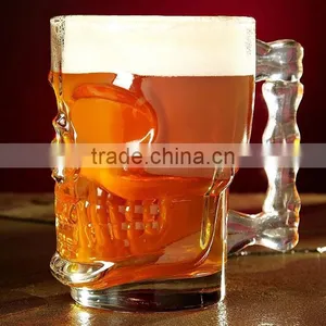 Glass Skull Drinking Mug Cup With Glass Handles thumbnail-6