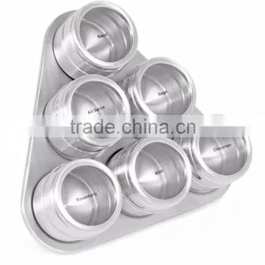 High Quality Useful Spice Stainless Steel Magnetic Cruet Condiments Spice Rack thumbnail-1