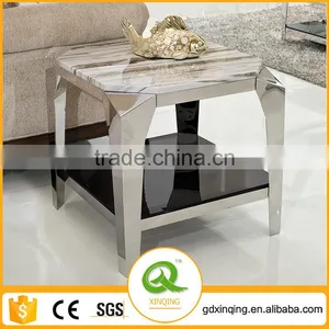 D335 Living Room Funiture Marble Top Modern Side Table thumbnail-1