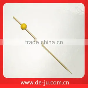 Wholesale Bamboo Colored Ball Decoration Disposable Skewers For BBQ thumbnail-1