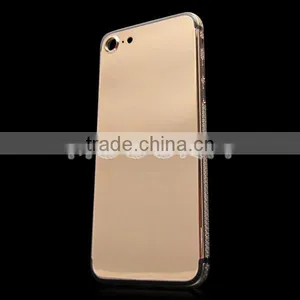 Gold Plated Back Housing, Diamond Back Cover for IPhone 7 Gold Housing thumbnail-4