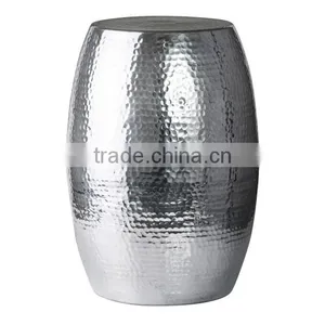Hand Hammered Metal Side Stool thumbnail-1