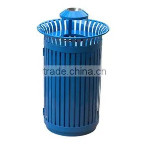 Arlau Steel Metal Cylinder Trash Bin thumbnail-3