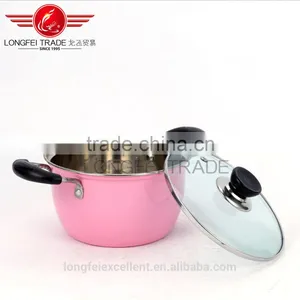 Yiwu Factory Wholesale Colorful Stainless Steel Soup Boilling Pot Set thumbnail-4