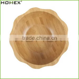 Luxury Bamboo Wooden Clear Fruit Salad Serving Bowl/Homex_Factory thumbnail-2