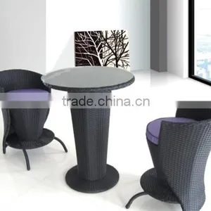 Wholesale Rattan Bar Table and Chair Rattan Bar Aluminum Garden Furniture thumbnail-1