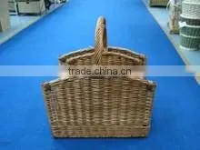Handmade Wicker Household Decorations Wicker Basket of Fruit Brown Retro Basket Weaving Crafts Basket Spring Outing Picking Bask thumbnail-5