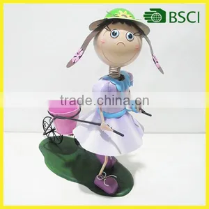 Wholesale Lovely Girl Metal Garden Flower Pots thumbnail-1