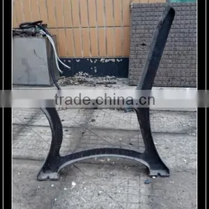 Outdoor Wooden Bench, Wood Park Bench, Cast Iron and Wood Garden Bench thumbnail-2
