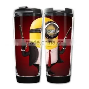 BPA Free Double Wall Plastic Changeable Insert Paper Travel Mug thumbnail-2