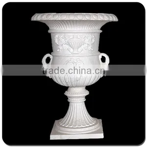 China White Marble Planter Pot VFP-006L thumbnail-2