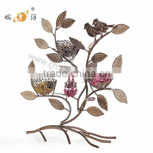 Metal Jewelry Tree Display Stand With 3 Bird Nest thumbnail-1