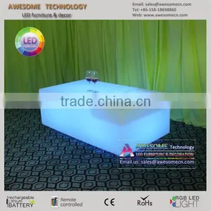 Outdoor Led Illuminated Lighted Coffee Table thumbnail-4