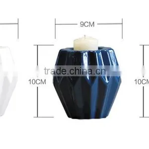 Creative Individule Diamond Design Glossy Candle Holder in Different Color thumbnail-3