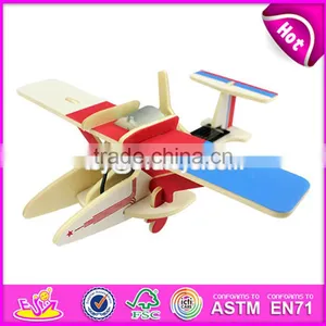 2017 New Design Diy Assemble Children Wooden Toy Airplanes W03B065 thumbnail-5