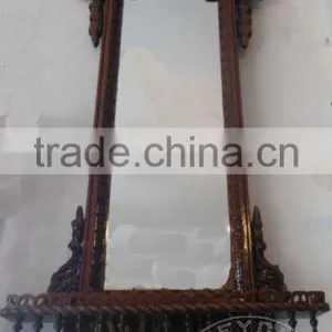 Antique Wooden Mirror Frame Large thumbnail-1