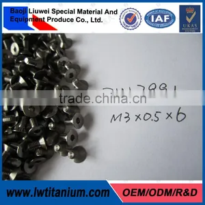 M3*0.5*6 DIN7991 Ti-6Al-4V Titanium Hexagon Socket Countersunk Head Cap Screws thumbnail-1