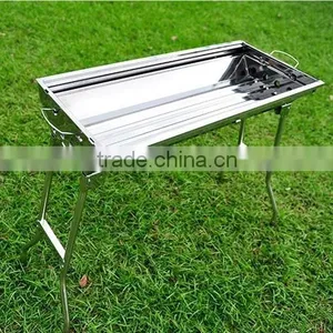 Wholesale Professional Stainless Steel 304 Smokeless Charcoal BBQ Picnic Barbecue Grill Portable thumbnail-4