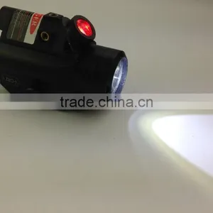 Erains TAC Optics Tactical Compact Pistol Weapon 225 Lumens Q5 LED Flashlight With 45 Degree 25 Lumens Red LED Light /Torch thumbnail-3