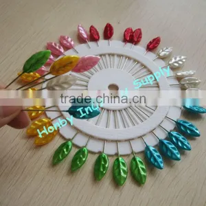 55mm Leaf Shape Pearl Head Millinery Pin thumbnail-1