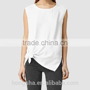 2016 Fashion Lightweight Knot Hemline Sleeveless Tank Top HST8036 thumbnail-1