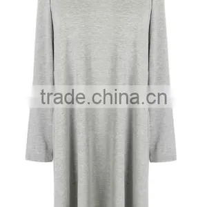 2016 Off Shoulder Slash Neck Long Sleeve Knee Length Women Casual Sexy Dress thumbnail-3