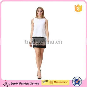 Women Fashion Casual Tops With Beaded Neckline and Pleazed Chiffon Back Details thumbnail-1