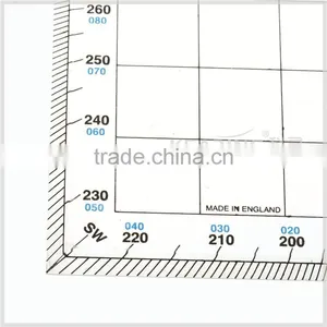 Kearing Clear Plastic 2mm Thick Aviation Sqaure Protractor Nautical Miles 1/500000 #KPP-1 thumbnail-4