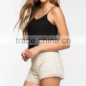 Summer Custom Nice Design Women Lace Shorts OEM Service thumbnail-2
