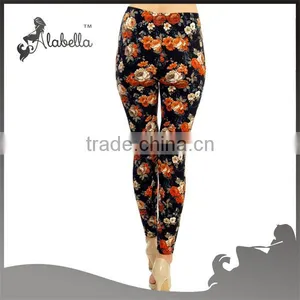 Satin Print Straight Fit 2016 Fashion Pants For Women thumbnail-4