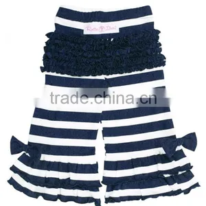 2017 New Arrival Baby Girls Clothes Western Style Kids Clothing Trousers Ruffle Wholesale Stripe Children Baby Harem Pants thumbnail-2
