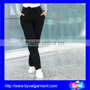 Wholesale Womens 100% Cotton Top Quality Custom Plain Sweatpants Causal Pants 2015 thumbnail-5