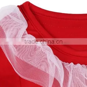 Girls Lovely Short Sleeve Home Frilly Red 2 / 3 Year or 1-6 Years Old Baby Girl Dress thumbnail-4