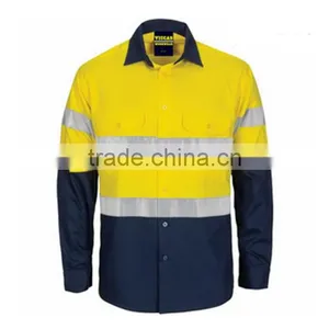 Cheap Wholesale Safety Workwear Reflective Stripe Work Uniform Shirts thumbnail-1