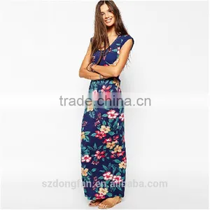 Long Cotton Maxi Skirt Sleeveless Muslim Evening Dress With Red And White Flower Girl Dress Garment Custom thumbnail-3